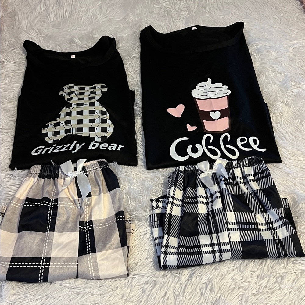 Two pairs of ladies pajamas. Size Large.